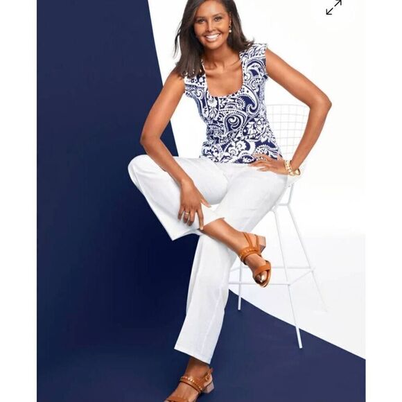 Theory Wide Leg Linen Sailor Pants 6 - Picture 8 of 9